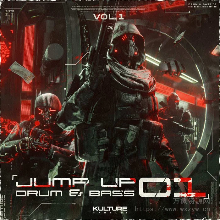 [鼓打贝斯素材Serum预置FL工程模板]KULTURE Jump-Up Drum & Bass Vol.1 [WAV, MiDi]（1.81Gb）