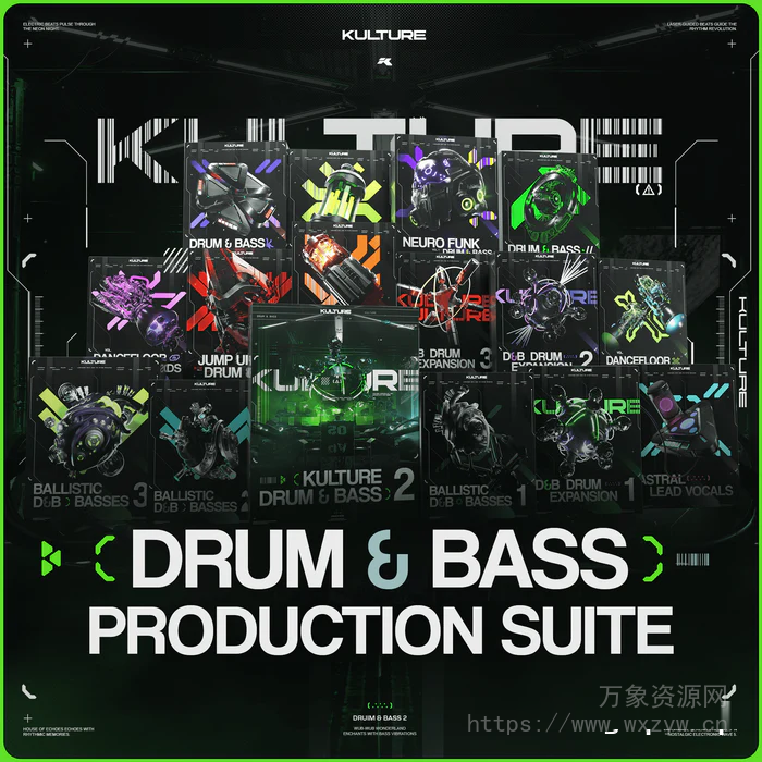 [鼓打贝斯素材Serum/Vital预置]KULTURE Drum and Bass Production Suite [WAV, MiDi]（5.35Gb）
