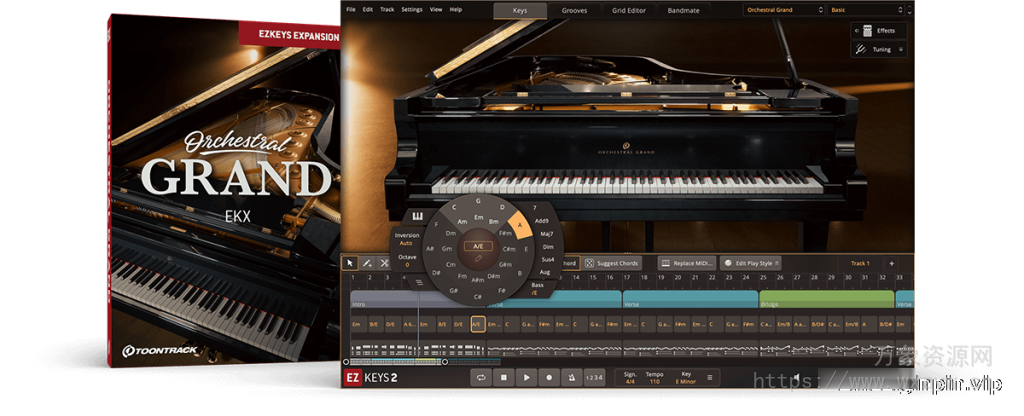 [EzKeys2预置管弦乐大钢琴]Toontrack Orchestral Grand EKX （SOUNDBANK）（6.99Gb）