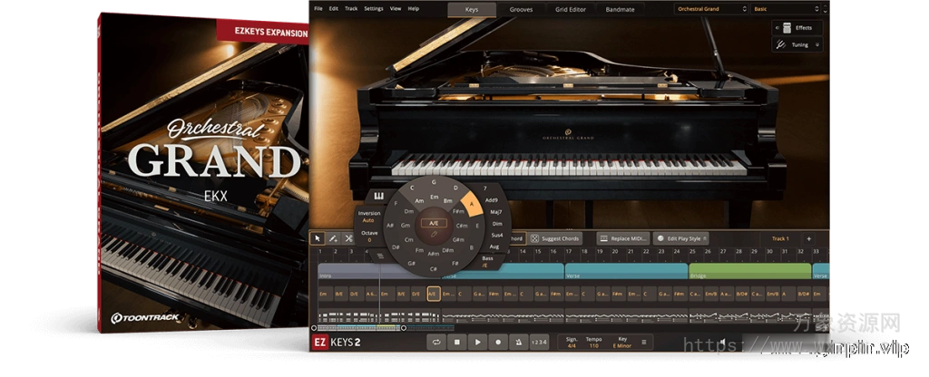 [EzKeys2预置管弦乐大钢琴]Toontrack Orchestral Grand EKX （SOUNDBANK）（6.99Gb）