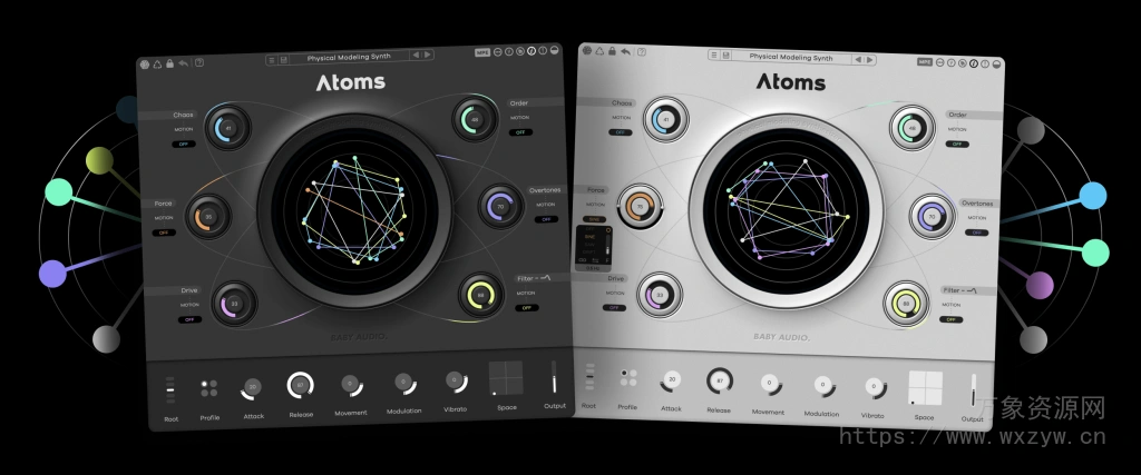 [物理建模合成器]BABY Audio Atoms v1.2.0 REGGED [WiN, MacOSX]（59MB+100MB）