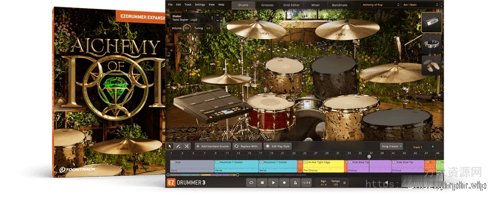[流行摇滚]EZDrummer/Superior Drummer扩展Toontrack Alchemy of Pop EZX (SOUNDBANK)（12.69Gb）