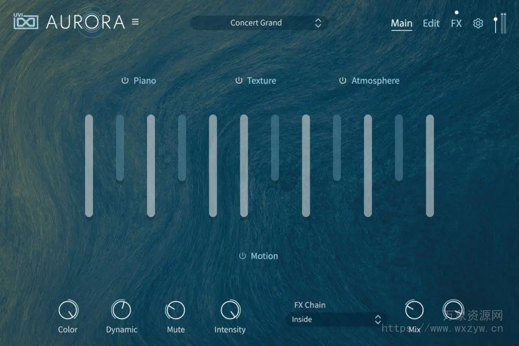 [现代钢琴Falcon/Workstation扩展]UVI Aurora Textured Piano（4.14Gb）