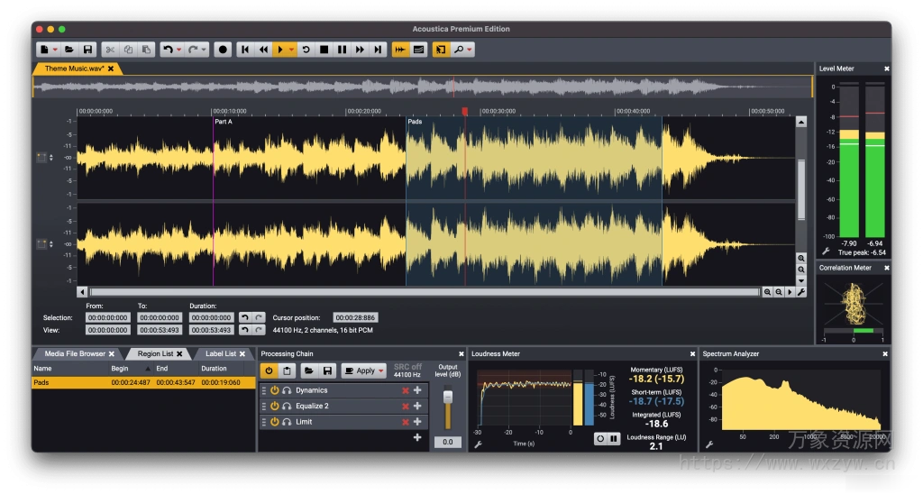 [数字音频处理专家]Acon Digital Acoustica v7.7.1 [WiN, MacOSX]（307.7 MB+1.21GB）
