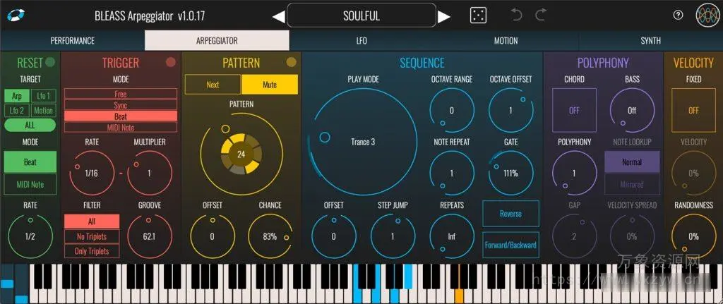 [经典合成器琶音器插件]BLEASS Arpeggiator v1.2.0 [WiN]（12Mb）