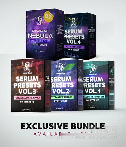 [Serum预置迷幻舞曲]Intersys [Bundle] Serum All Melodic Psy 1 + 2 + 3 + PsyBasses + Shades of Nebula（81Mb）