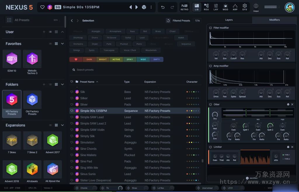 [1100 多个Nexus 5全新原厂音色库]reFX Nexus 5 Factory Content Library（11.4GB）
