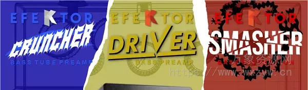 [贝斯失真踏板放大器插件包]Kuassa Efektor Bass Distortion Bundle v1.0.1 [WiN]（28.8Mb）