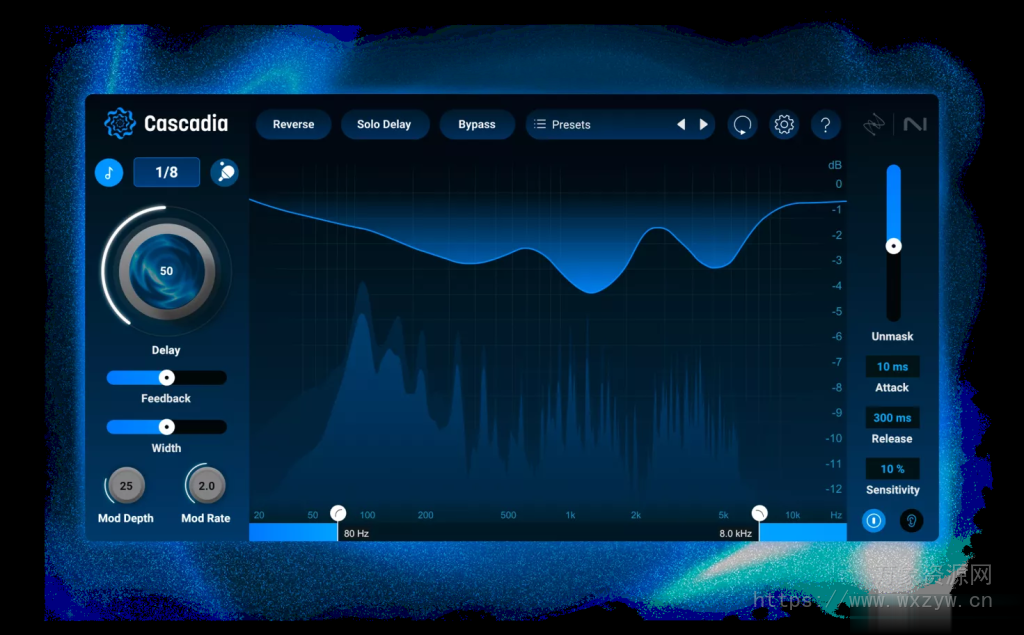 [智能延迟插件]iZotope Cascadia v1.0.0[WiN, MacOSX]（41.9MB+223.4MB）
