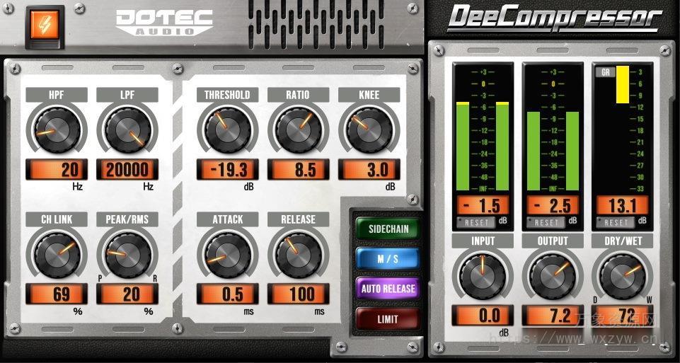 [压缩效果器]Dotec-Audio DeeCompressor v1.0.2 [MacOSX]（23.52MB）