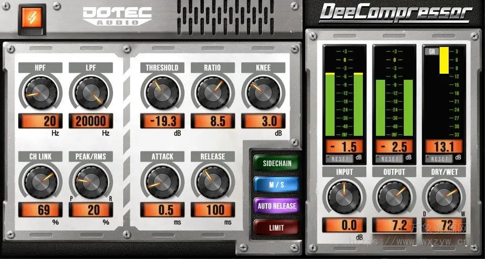 [压缩效果器]Dotec-Audio DeeCompressor v1.0.2 [MacOSX]（23.52MB）