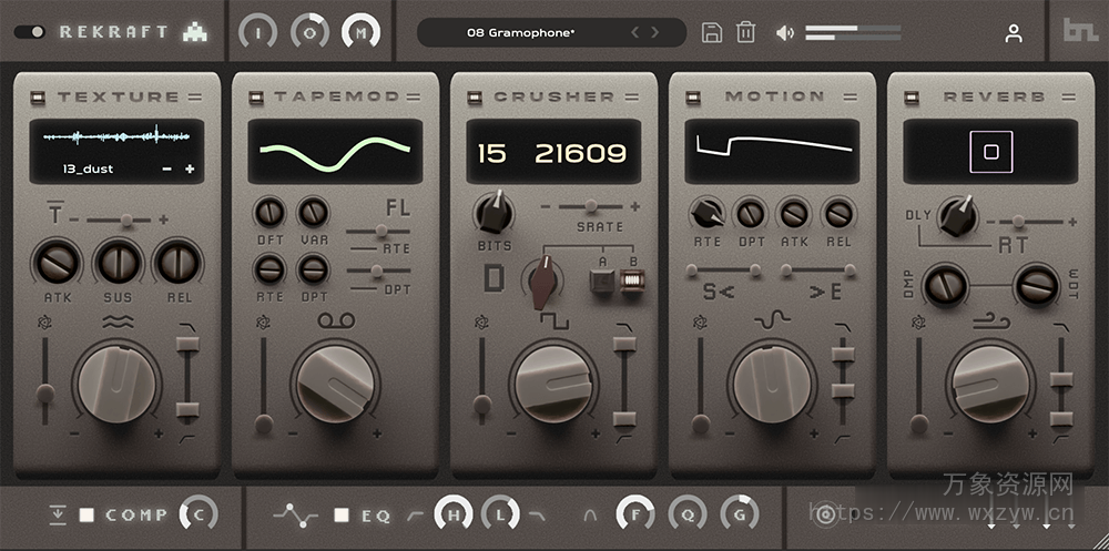 [低保真复古声音效果器插件]BeatSkillz Rekraft v1.1.0 [WiN]（357.8Mb）