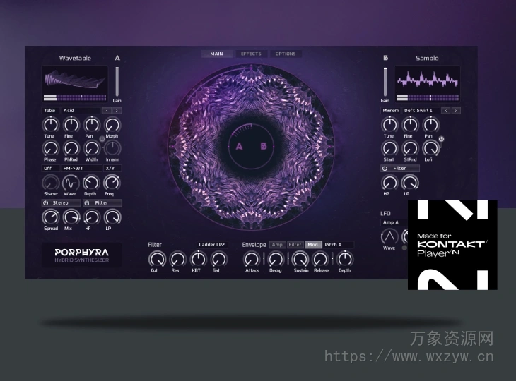 [采样波表减法合成音源]Ocean Swift Synthesis Porphyra v1.1.0 [KONTAKT]（983Mb）