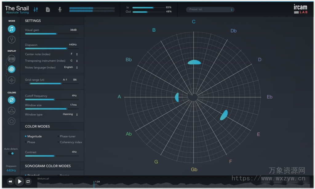 [调性分析工具]Ircam Lab The Snail v1.4.2 [WiN]（7.5Mb）