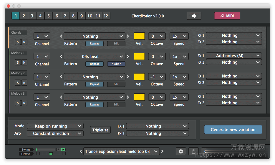 [和弦自动生成旋律插件] FeelYourSound ChordPotion v2.4.0-R2R [WiN, MacOSX]（75MB）