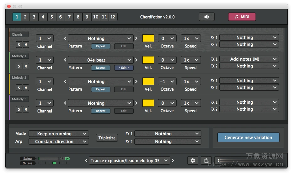 [和弦自动生成旋律插件] FeelYourSound ChordPotion v2.4.0-R2R [WiN, MacOSX]（75MB）