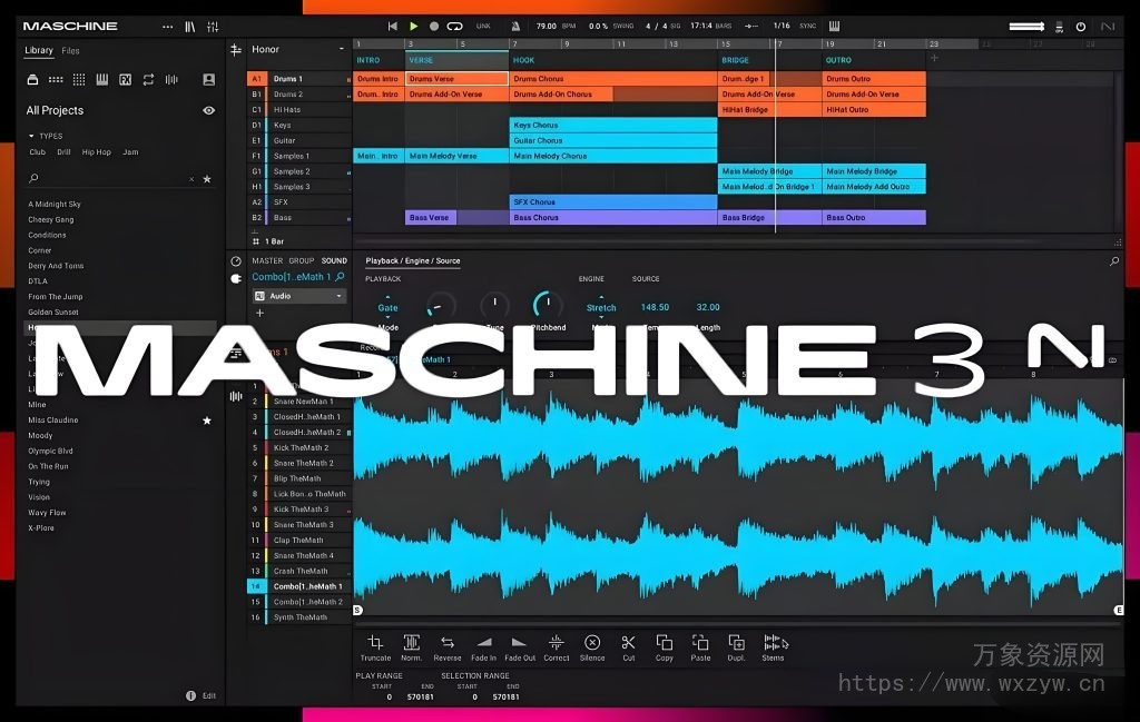 [节奏工作站+原厂音色+46个扩展]Native Instruments Maschine v3.0.0 [WiN, MacOSX]（32GB+）