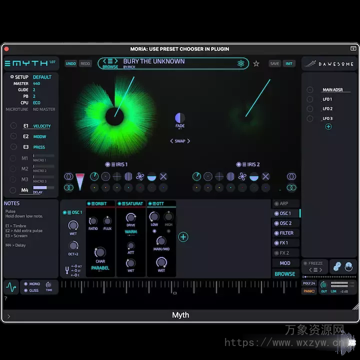 [全新AI合成器插件]Tracktion Software Dawesome Myth v1.51 [WiN, MacOSX]（137.8MB+）
