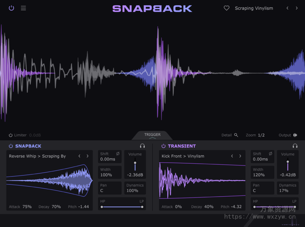 [鼓分层插件]Cableguys Snapback v1.0.0 U2B [MacOSX]（63Mb）