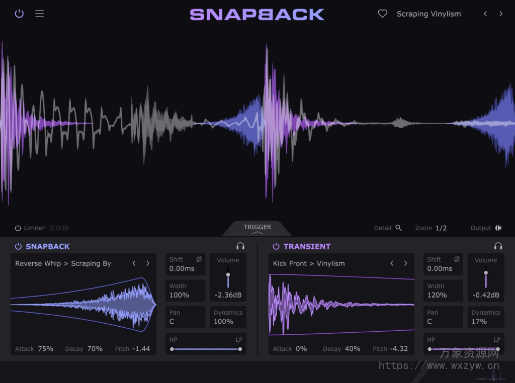 [鼓分层插件]Cableguys Snapback v1.0.0 U2B [MacOSX]（63Mb）