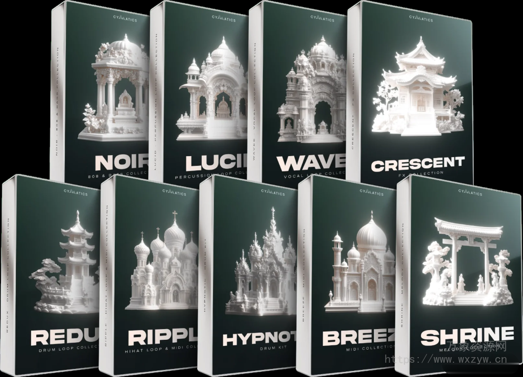 [9 个全新样本合集]Cymatics SHRINE LAUNCH EDITION [WAV, MiDi]（3.26GB）