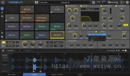 [MPC风格虚拟鼓机]Apisonic Audio Speedrum v2.1.1 [WiN, MacOSX]（32.4MB）