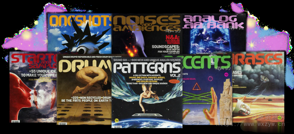 [氛围嘻哈陷阱采样Analog Lab预置]6ee Patterns Vol.2 [WAV, Synth Presets]（1.35Gb）