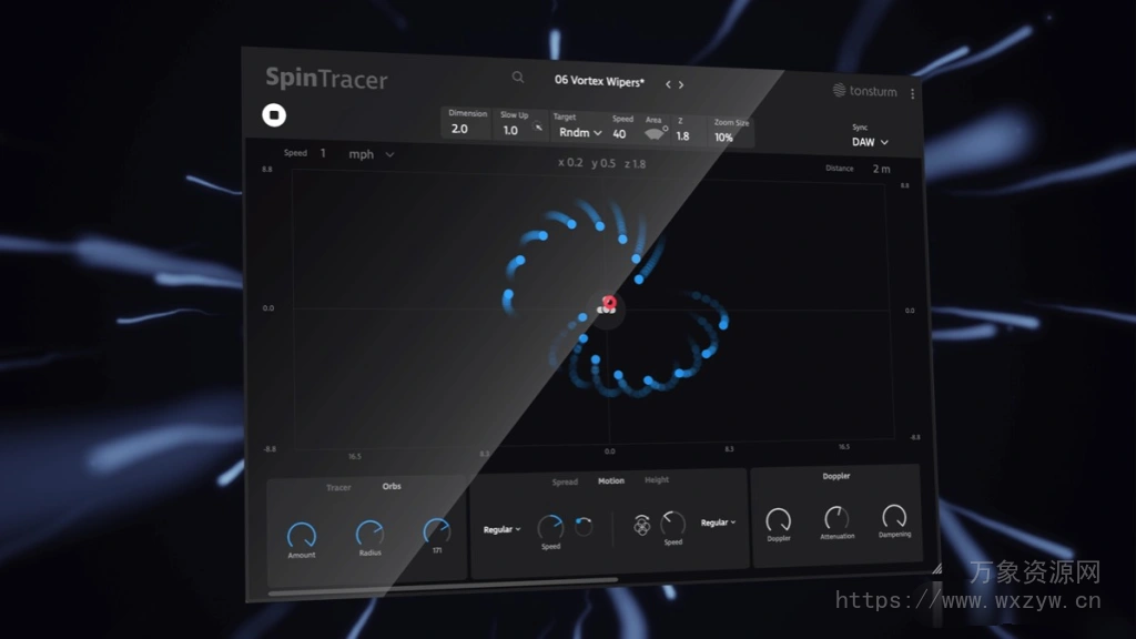 [三维空间音频创意运动引擎工具]TONSTURM SpinTracer v1.2.0 [WiN]（6.3Mb）