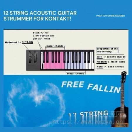 [12弦吉他扫弦音源]PastToFutureReverbs Free Fallin 12-String Acoustic Strummer inspired by Tom Petty For Kontakt! [KONTAKT]（411.85Mb）