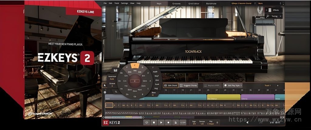 [虚拟钢琴键盘插件] Toontrack EZkeys v2.1.0 VR [WiN, MacOSX]（672MB+777MB ）