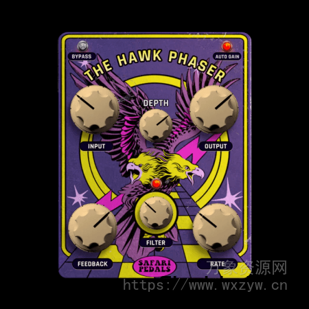 [吉他踏板效果插件]Safari Pedals Hawk Phaser v1.0.7 [WIN]（9.6MB）