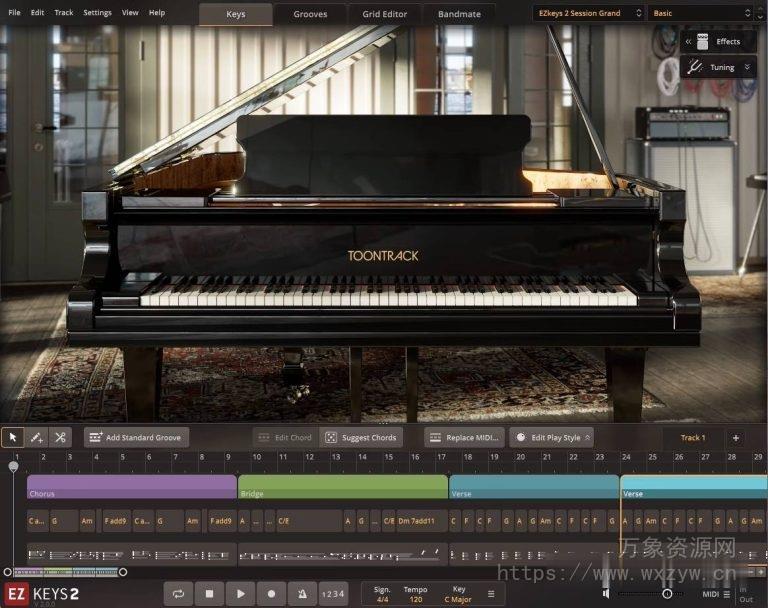 [全家桶]Toontrack EZKeys 虚拟钢琴键盘扩展音色+MIDI+安装方法 [WiN, MacOSX]（50GB）