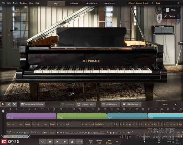 [全家桶]Toontrack EZKeys 虚拟钢琴键盘扩展音色+MIDI+安装方法 [WiN, MacOSX]（50GB）