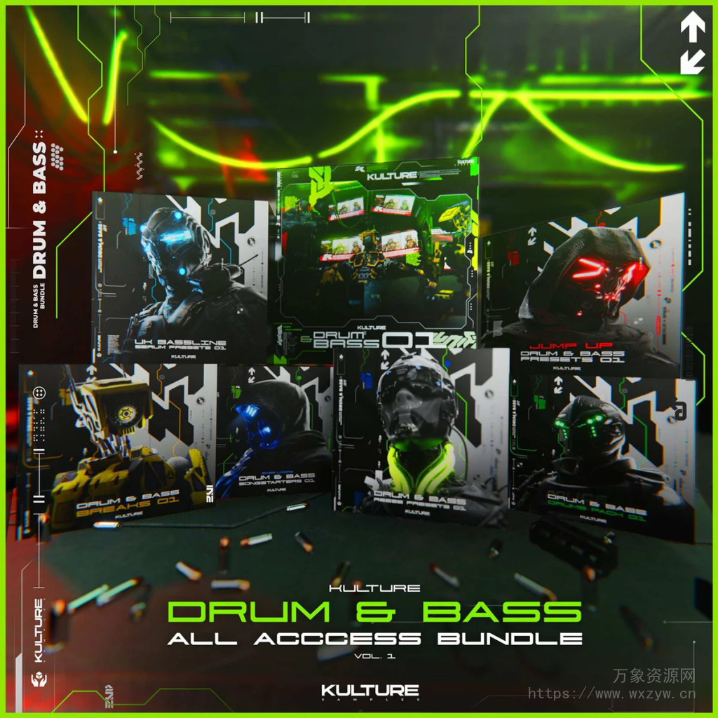 [Drum & Bass多风格采样套件包]KULTURE Samples Kulture Drum & Bass All Access Bundle（2.81GB）
