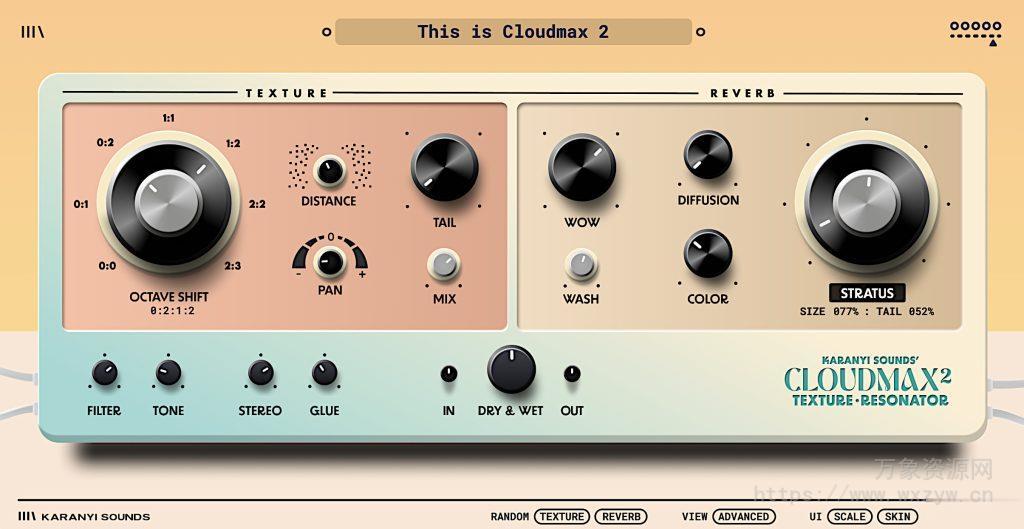 [空灵音景纹理谐振器插件]Karanyi Sounds Cloudmax 2 v1.0 REGGED [WiN, MacOSX]（191Mb）