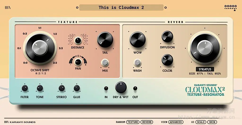 [空灵音景纹理谐振器插件]Karanyi Sounds Cloudmax 2 v1.0 REGGED [WiN, MacOSX]（191Mb）