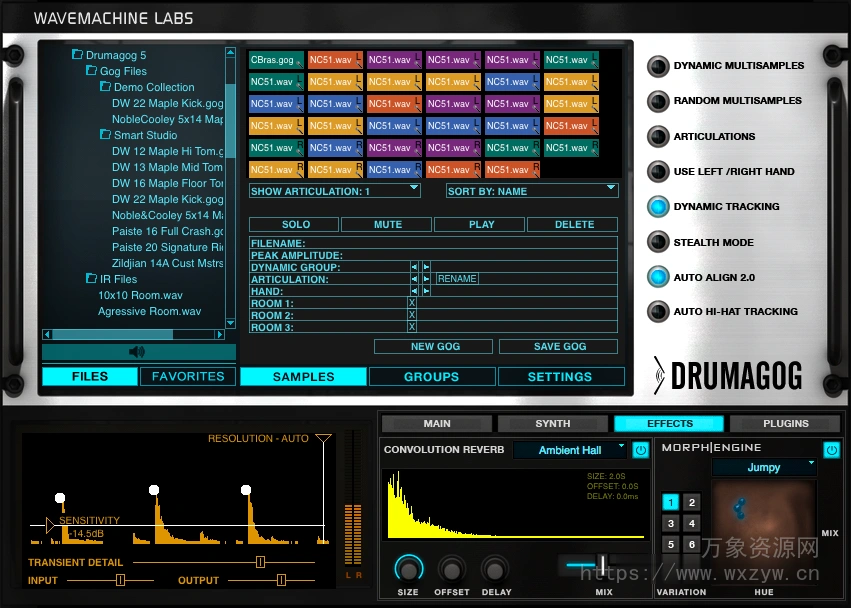 [鼓音轨多采样触发替换插件]WaveMachine Labs Drumagog 5 v5.5.4 [WiN]（58Mb）