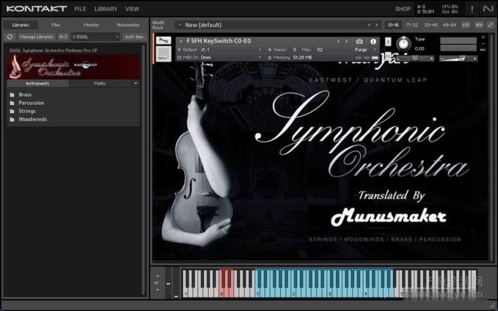 [白金管弦乐四合一整合版]East West Symphonic Orchestra Platinum Pro [KONTAKT]（83.4Gb）