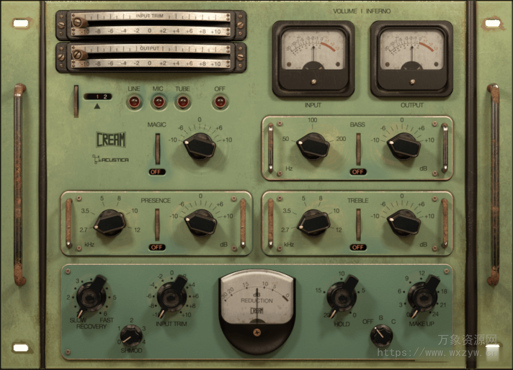 [AA插件真空管晶体管模拟前置放大器EQ压缩插件套装]Acustica Audio Cream 2 [WiN, MacOSX]（225MB+419MB）