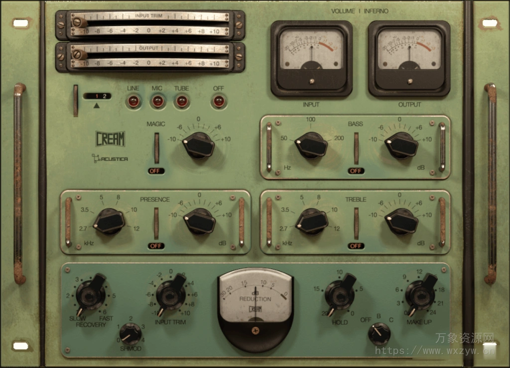 [AA插件真空管晶体管模拟前置放大器EQ压缩插件套装]Acustica Audio Cream 2 [WiN, MacOSX]（225MB+419MB）