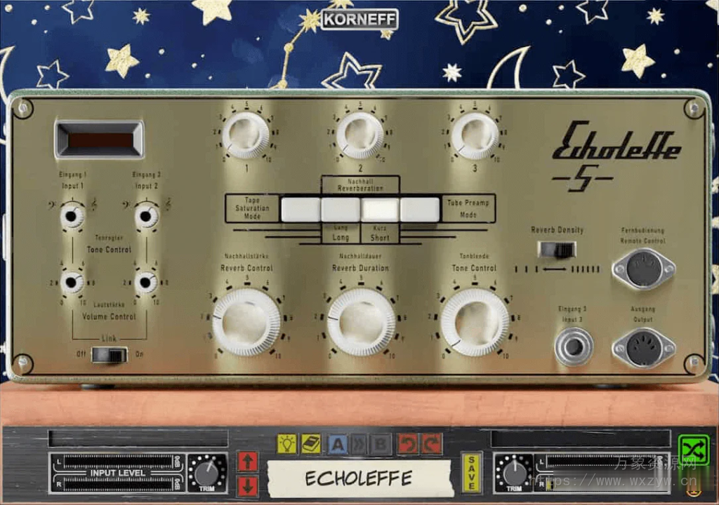 [磁带饱和延迟器前置电子管放大器插件]Korneff Audio Echoleffe Tape Delay v1.0.3 [WiN]（46.7Mb）
