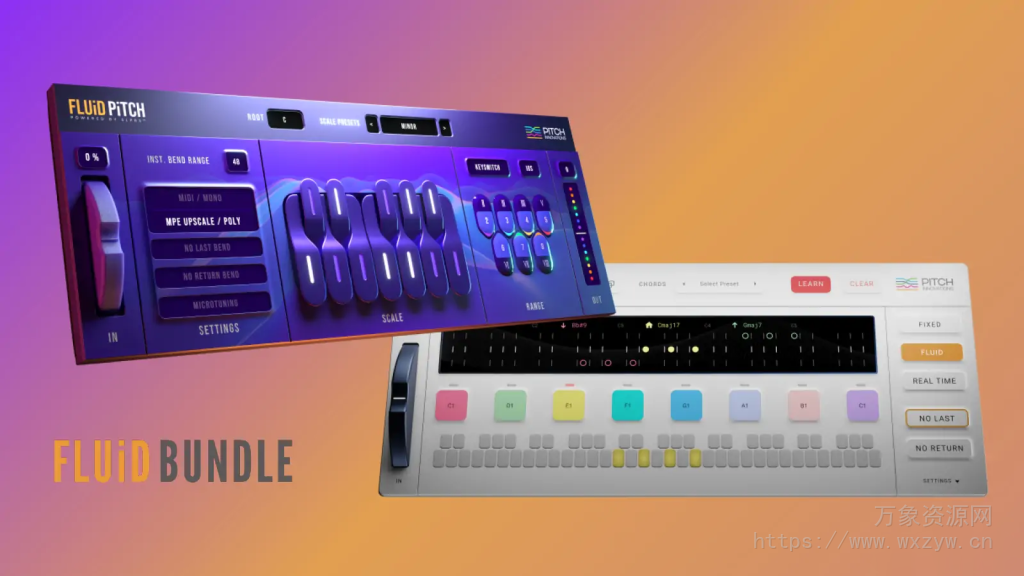 [弯音移调和弦插件]Pitch Innovations Fluid Bundle v2022.05.20 [U2B] Fixed 2 [MacOSX]（120Mb）