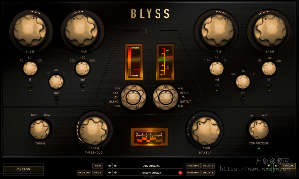 [母带风格均衡器插件]Kush Audio Blyss v1.2.3 U2B [MacOSX]（86Mb）