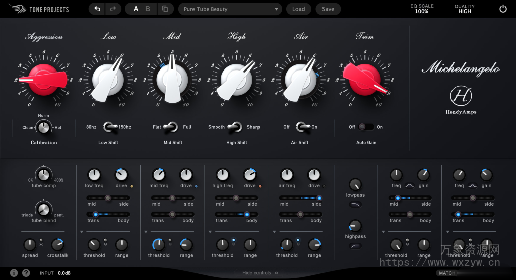 [全电子管立体声均衡器谐波发生器]Tone Projects Michelangelo v1.0.3r2 [WiN]（19.7Mb）