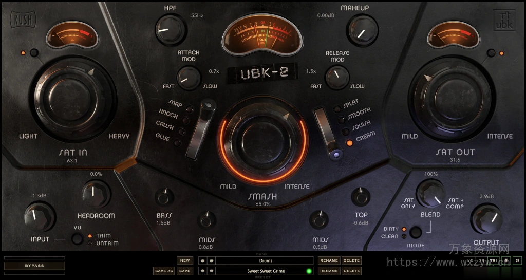 [独具风格的压缩器]Kush Audio UBK-2 v1.0.0 U2B [MacOSX]（210MB）