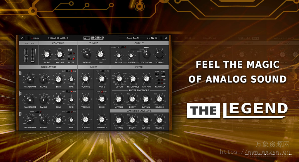 [经典模拟合成器插件]Synapse Audio The Legend v1.5.0 [WiN, MacOSX]（225Mb）