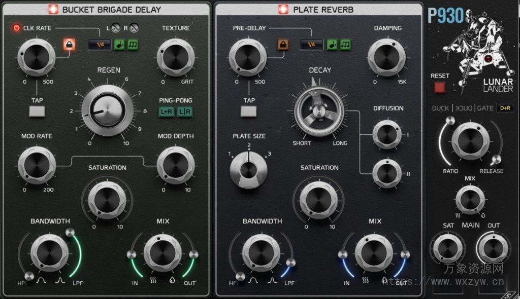 [顶级板式混响延迟效果器插件]Pulsar Modular P930 Lunar Lander v1.0.0 U2B [MacOSX]（83Mb）