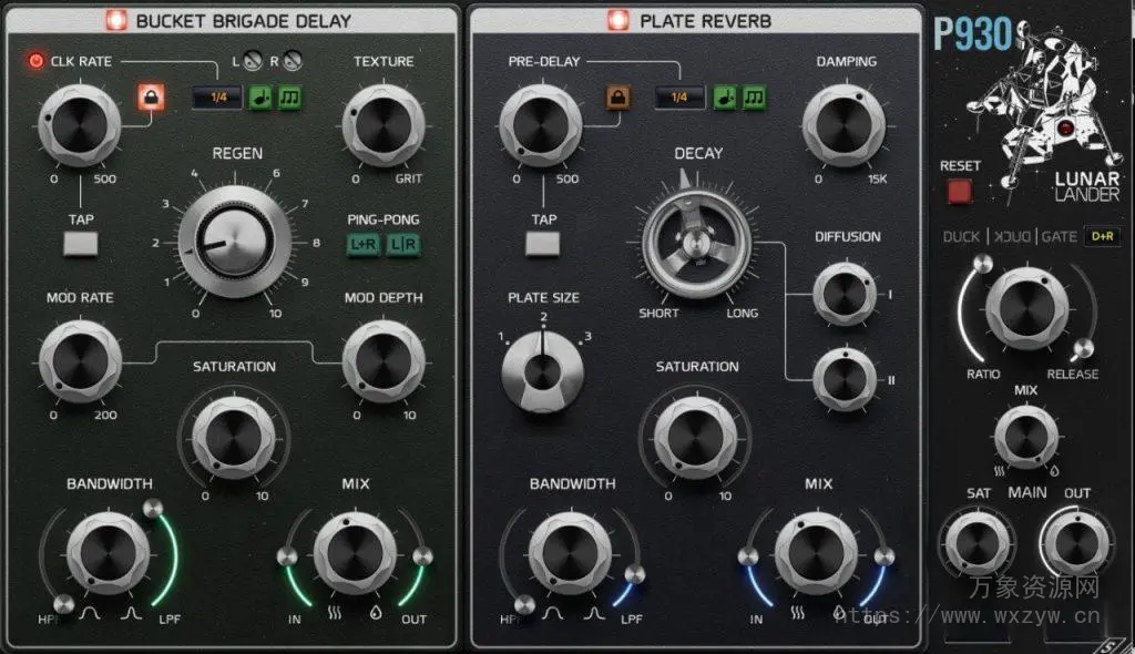 [顶级板式混响延迟效果器插件]Pulsar Modular P930 Lunar Lander v1.0.0 U2B [MacOSX]（83Mb）