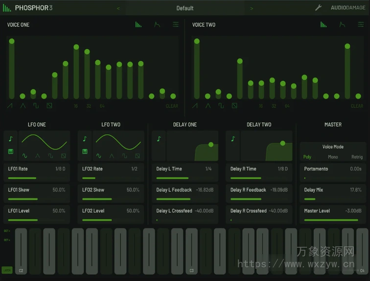 [复古数字加法合成器]Audio Damage AD053 Phosphor 3 v3.1.7 RETAiL [WiN, MacOSX, LiNUX]（157.30MB）