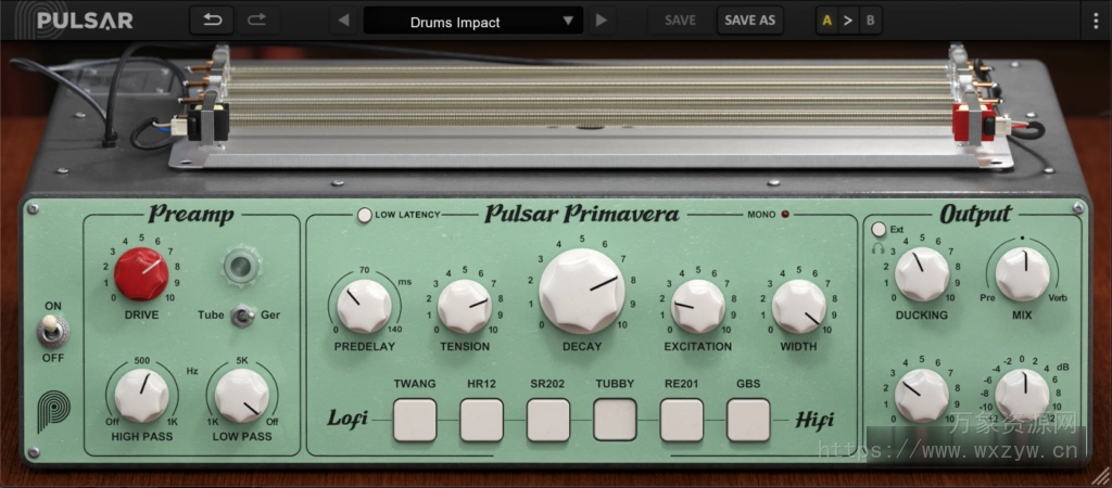 [经典复古弹簧混响插件]Pulsar Audio Primavera v1.0.0 [MacOSX]（87.53Mb）
